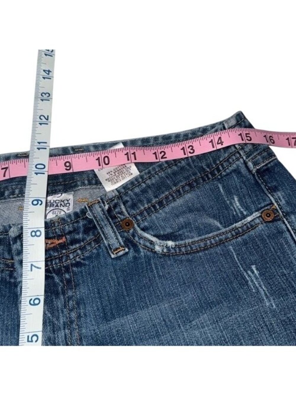 Lucky Brand Womens Size 6 / 28 Bootcut Wonder Jeans American Made Blue Denim - Picture 13 of 14